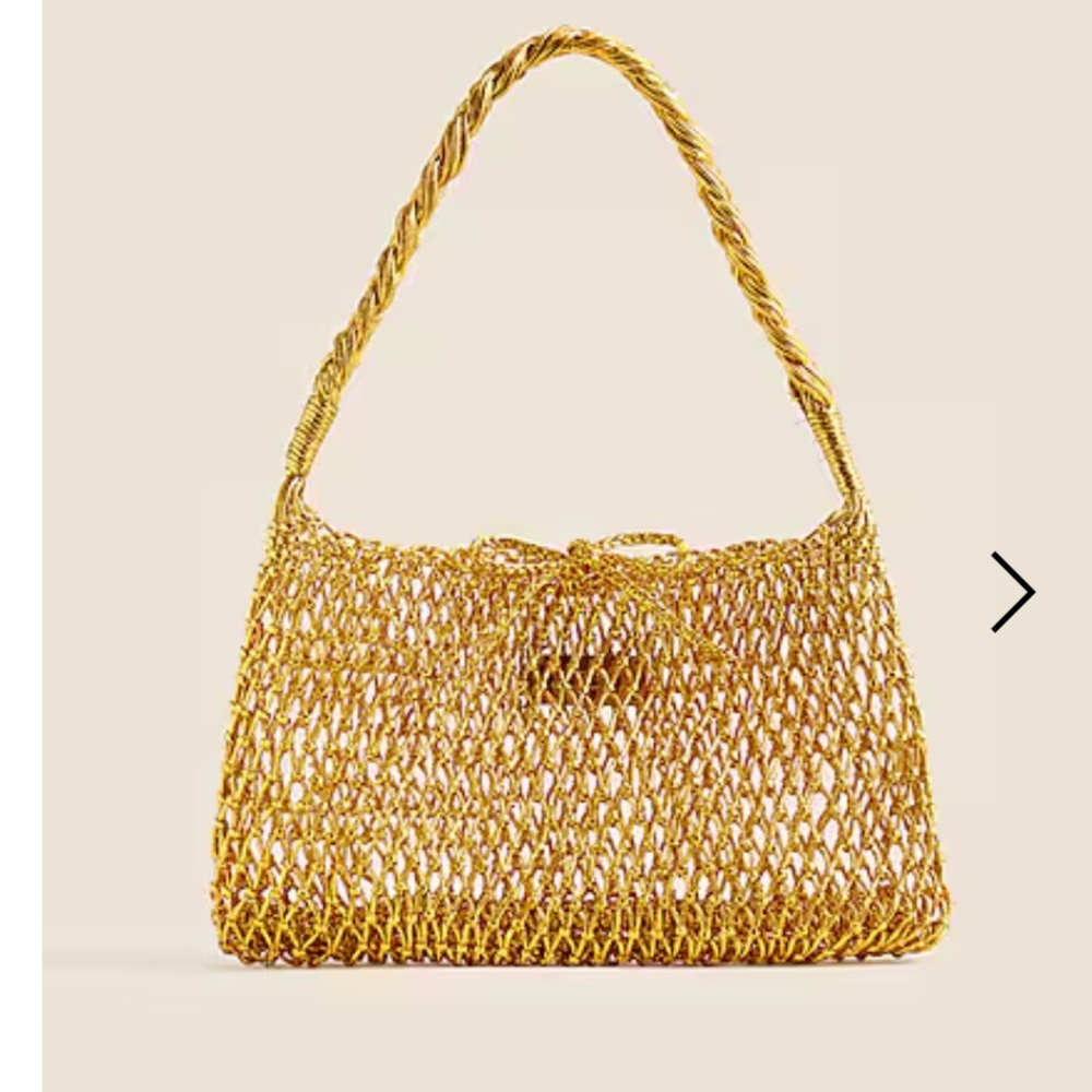J. Crew Gold Woven Shoulder Bag